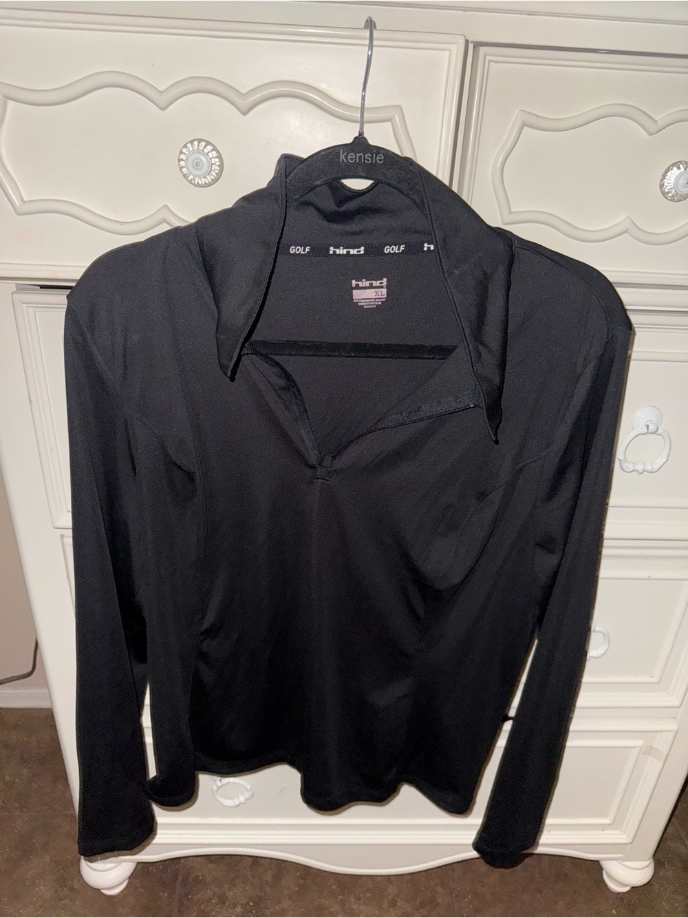 Hind Women’s  Black Long-Sleeve Golf Polo